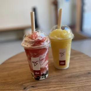 Left - Strawberry Cloud Right - Mango Coco