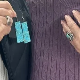 Ring and earring purchases.