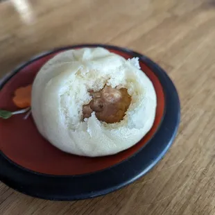 Inside of the special vegan bao