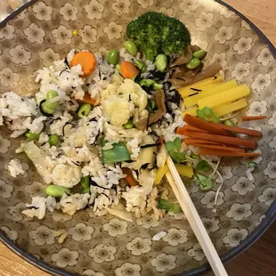Rice vegetable bowl