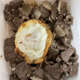 Southeast Asian steak and eggs