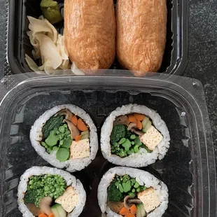 Vegan Roll and Inari