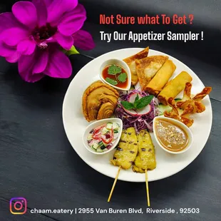 Appetizer Samplers ! Can&apos;t choose ? Why not have it all .