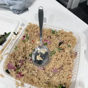 Digging for chicken that was sadly missing