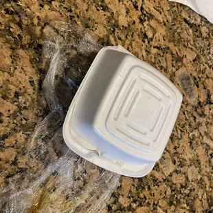 Container of rice that came small container of chickpeas.