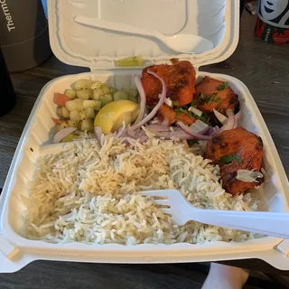 Chicken Tikka Kabob Plate