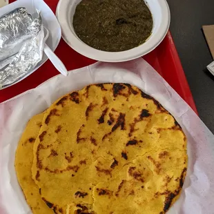 Makki ki roti and sarsoan ka saag