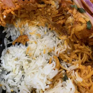 White rice and not biryani.