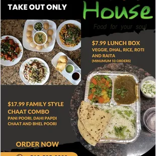 Take out specials for minimum 10 orders