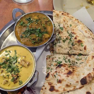 Roti, kadi, aloo masala