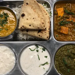 a variety of indian food