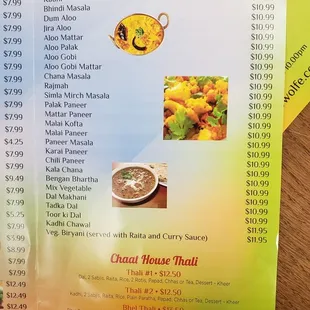 Veg Sabji Menu