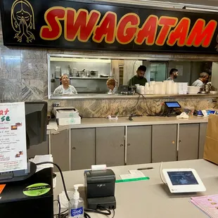 a swagatam restaurant counter