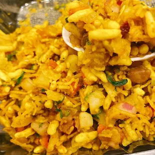 Hara Bhara bhel was really hitting the spot today.