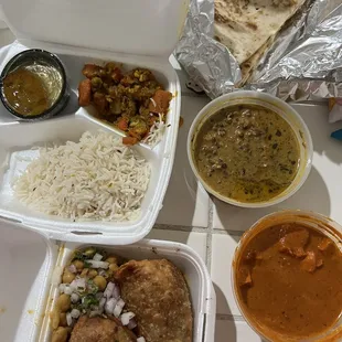 Samosas, Dal Makhani a la Carte, Butter Chicken Dinner