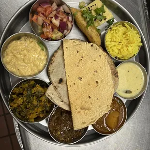 a plate of indian food