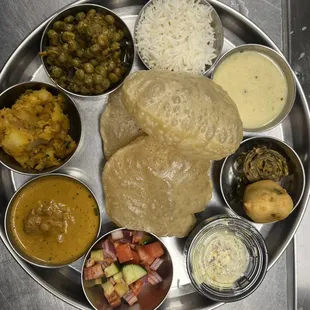 a plate of indian food