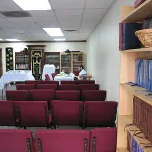 Inside of the beautiful synagogue.