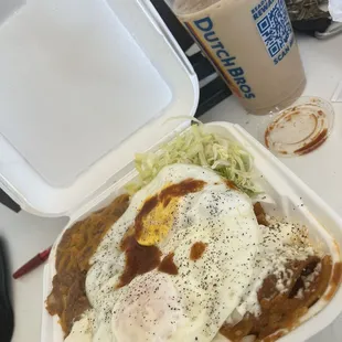 BEST CHILAQUILES SO FAR.