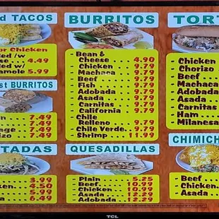 Tacos and burritos and more