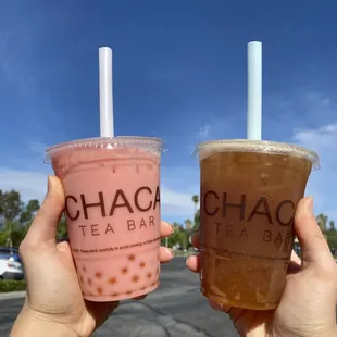 two cups of chaca tea