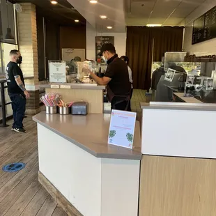 Making tasty drinks and giving excellent customer service.