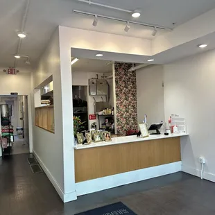 the front desk of a business