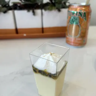 Passionfruit mousse, this was delicious!