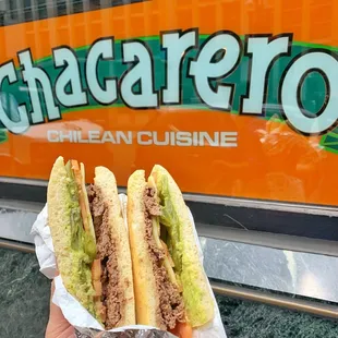 Large beef chacarero original sandwich
