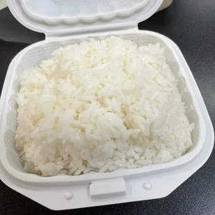 Entrees come with white rice