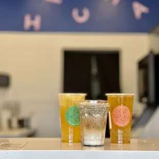 Ein Spanner - Sesame, Kumquat Lemon Green Tea (Aloe, BS), Lychee Tea