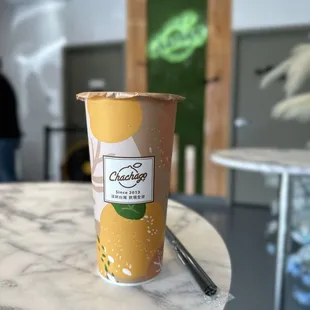 Peach Oolong Pure Tea with Panna Cota