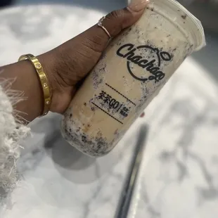B3 Cheese Oreo Brown Sugar Pearl Milk Tea! Soo good!