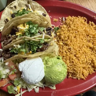 Carne Asada Taco Plate