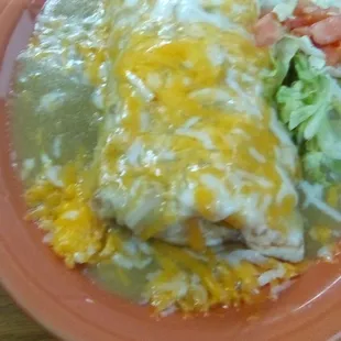 Green Chile smothered burrito...at Cha Chi's. Really, really good.