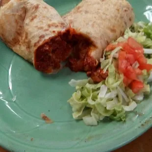 Cha Chi's carne adovada burrito