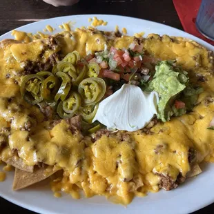 Full order of beef nachos