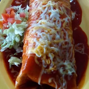 Cha Chi's Burrito Supreme with brisket. Wow! What a meal. Best deal in town. A+.