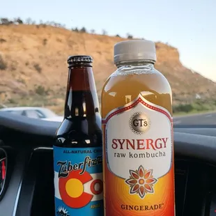 Travel bevvies from Chaco Grill/Phillips 66 | Zuberfizz Cola (Durango, CO) | Synergy raw kombucha