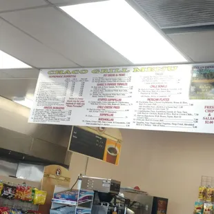 The menu