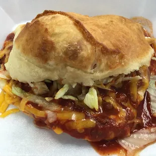 stuffed sopapilla with carne adovada - delicious