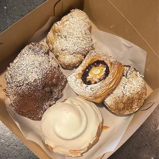 a variety of pastries