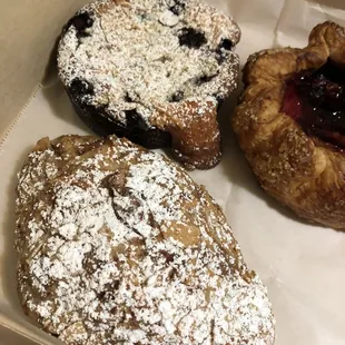 Almond croissant and almond streusel pound cake