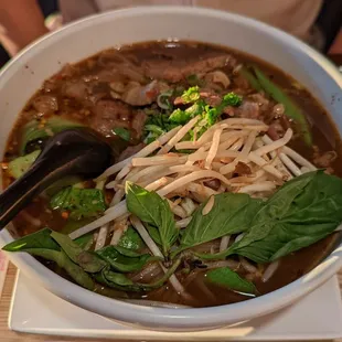 Thai boat soup with thin rice noodles. So comforting and flavorful.