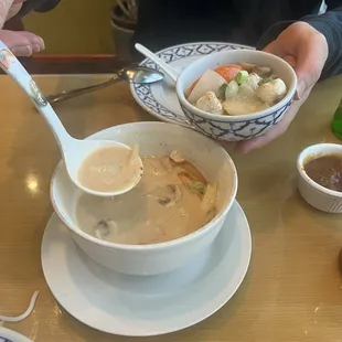 Tom Kha with chicken