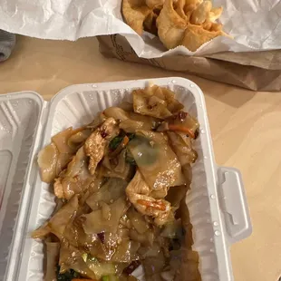 drunken noodles Crab and Cheese Wontons