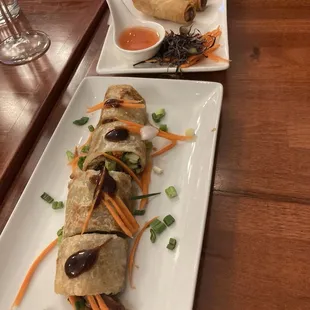 Spring Rolls (top) and Chadas Duck Roll (bottom)