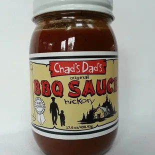 a jar of bbq sauce
