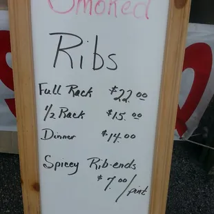 the menu