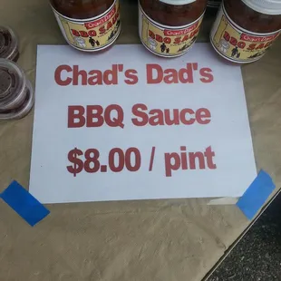 bbq sauce on a table